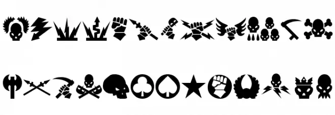 Imperial Symbols Шрифта ВЕРХНИЙ