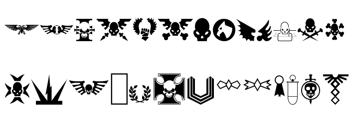 Imperial Symbols Caratteri MINUSCOLO