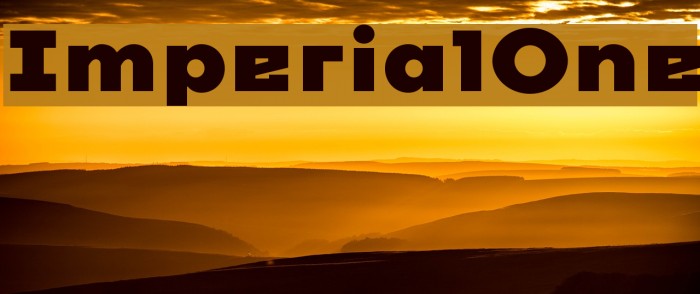 ImperialOne Font examples