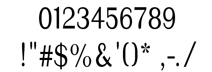 ImperiumCond Font OTHER CHARS