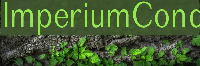 ImperiumCond Font examples