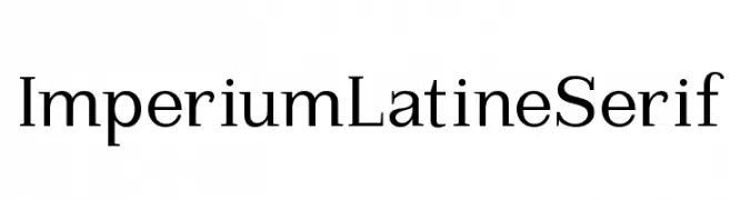 ImperiumLatineSerif  フリーフォントのダウンロード