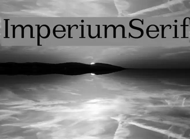 ImperiumSerif Font examples