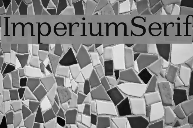 ImperiumSerif Font examples
