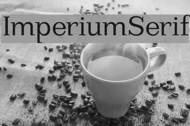 ImperiumSerif Font examples