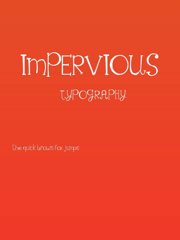 Impervious Poster