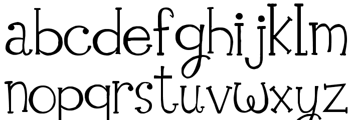 Impervious Font LOWERCASE