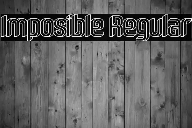 Imposible Regular Font examples