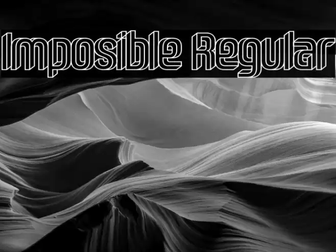 Imposible Regular Font examples