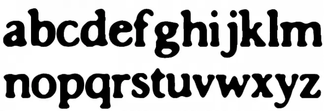 Impossibilium BRK फ़ॉन्ट लोअरकेस