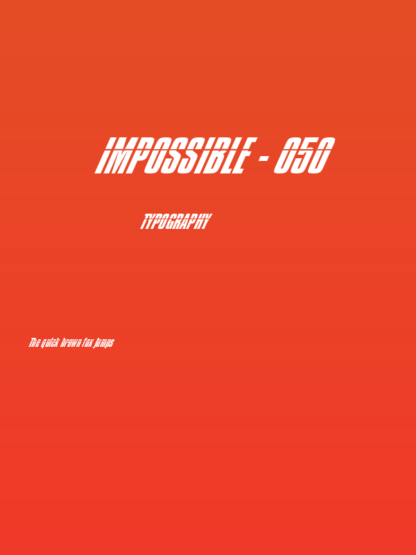 Impossible - 050 Poster