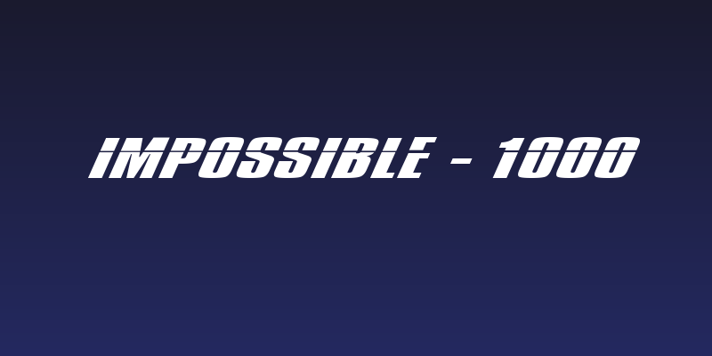 Impossible - 1000 Social Header