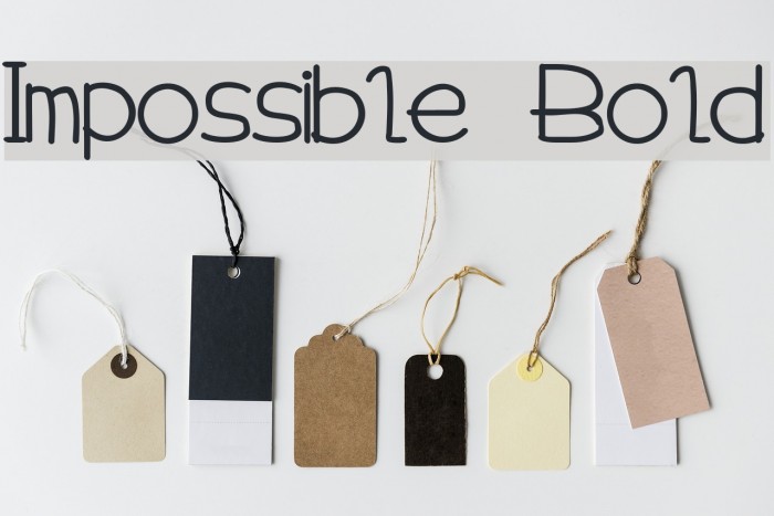 Impossible Bold Font examples