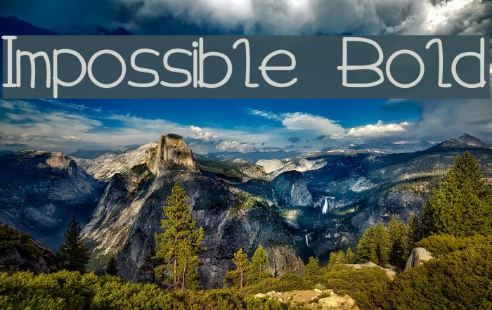 Impossible Bold Font examples