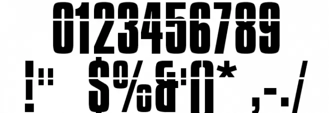 Impossible Font OTHER CHARS