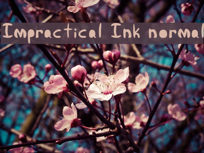 Impractical Ink normal Font examples