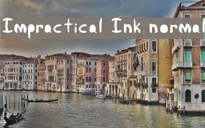 Impractical Ink normal Font examples