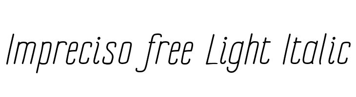 Impreciso free Light Italic  font caratteri gratis