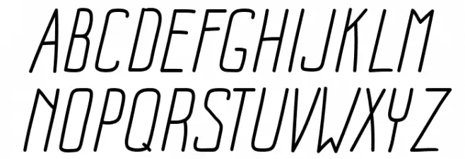 Impreciso free Light Italic フォント 大文字