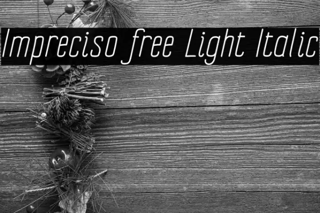 Impreciso free Light Italic Font examples