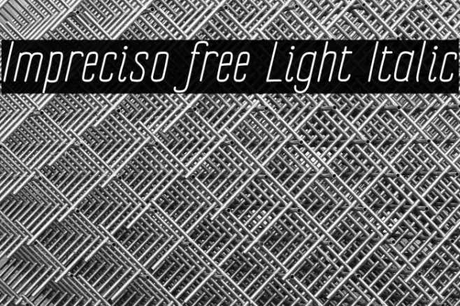 Impreciso free Light Italic Font examples