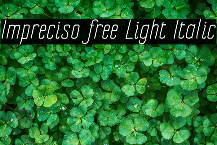 Impreciso free Light Italic Example 3