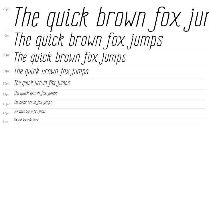 Impreciso free Light Italic Waterfall