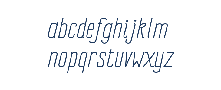 Impreciso free Light Italic Lowercase