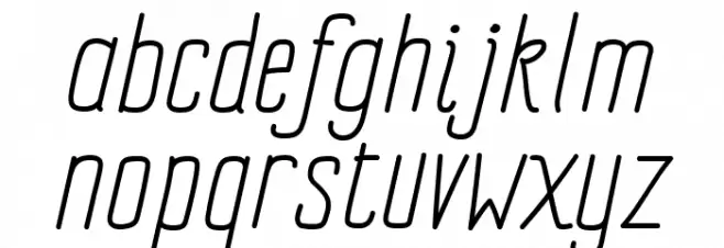 Impreciso free Light Italic 字体 小写
