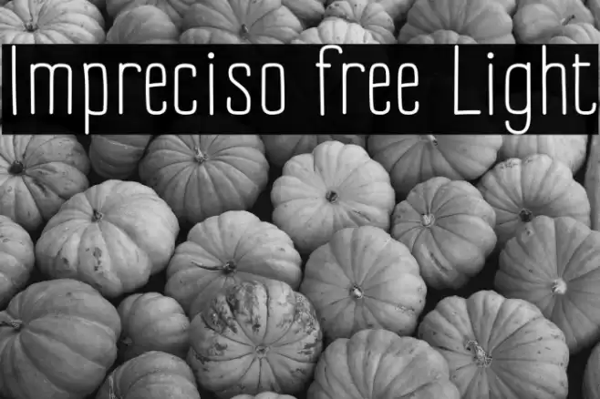 Impreciso free Light Font examples