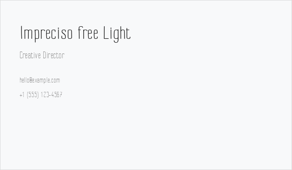 Impreciso free Light Business Card