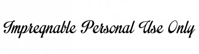 Impregnable Personal Use Only  Fuentes Gratis Descargar