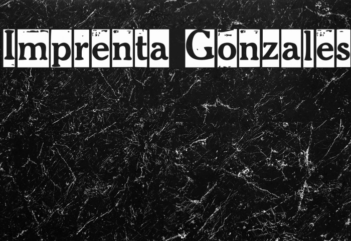 Imprenta Gonzales Font examples