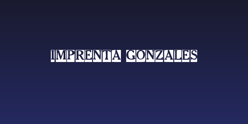 Imprenta Gonzales Social Header