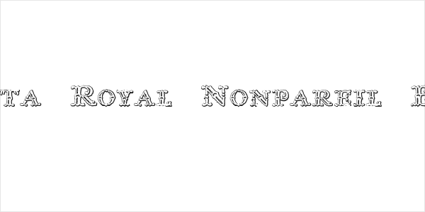 Imprenta Royal Nonpareil Beveled Logo