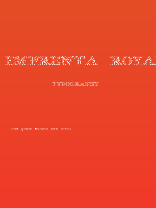 Imprenta Royal Nonpareil Beveled Poster