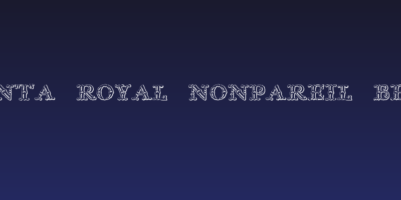 Imprenta Royal Nonpareil Beveled Social Header
