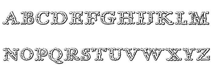 Imprenta Royal Nonpareil Beveled Font LOWERCASE