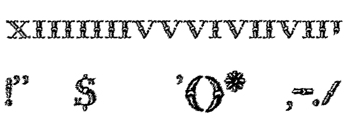 Imprenta Royal Nonpareil Trash Font OTHER CHARS