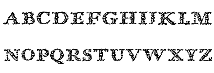 Imprenta Royal Nonpareil Trash Font LOWERCASE