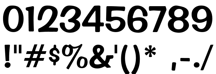 Impress BT Font Alte caractere