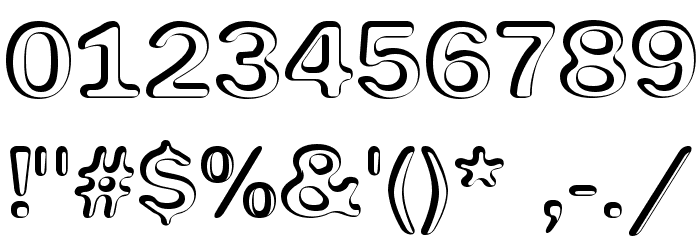 Impressed Metal Font OTHER CHARS