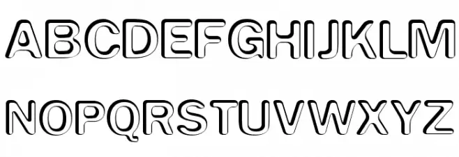 Impressed Metal Font UPPERCASE