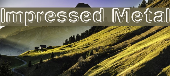 Impressed Metal Font examples