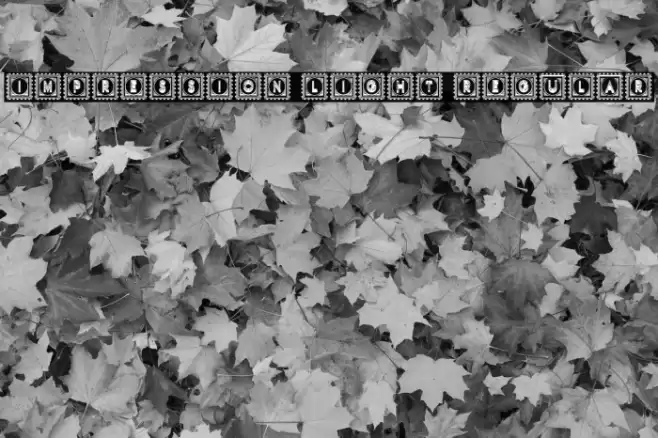 Impression Light Regular Font examples