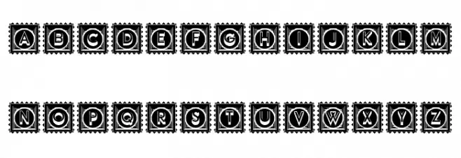 Impression Negative Regular Schriftart Groß