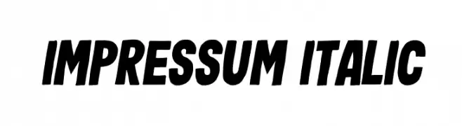Impressum Italic  Fuentes Gratis Descargar