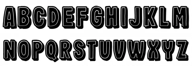 Impressum Shadow Filled Regular Polices MAJUSCULES