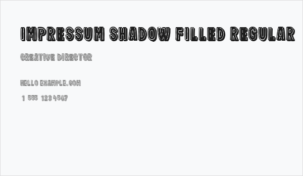 Impressum Shadow Filled Regular Business Card
