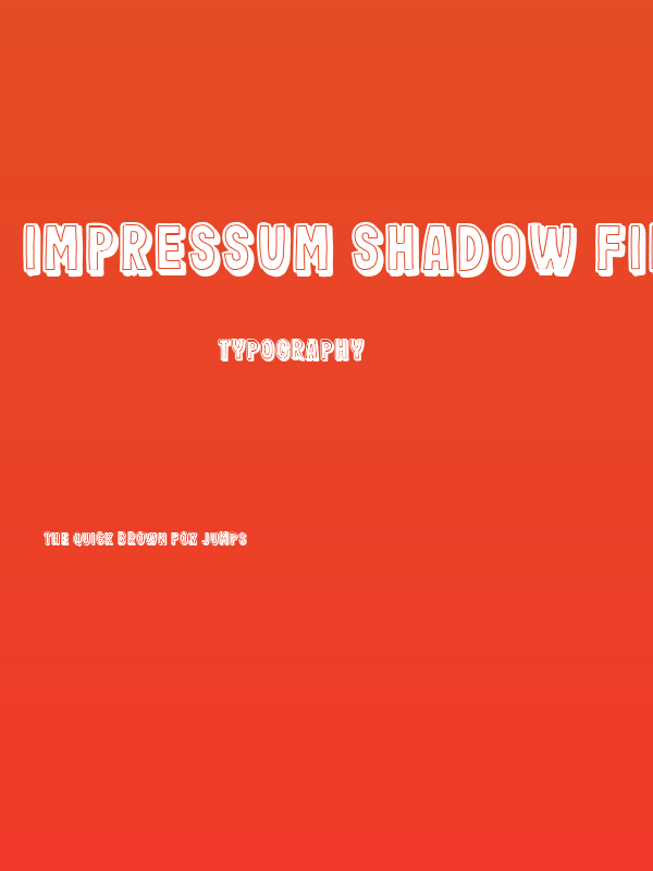 Impressum Shadow Filled Regular Poster